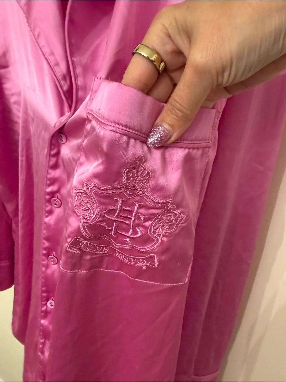 Rare SKIMS Hotel Collection Orchid Pink Satin Sleep Dress Plus size 3x